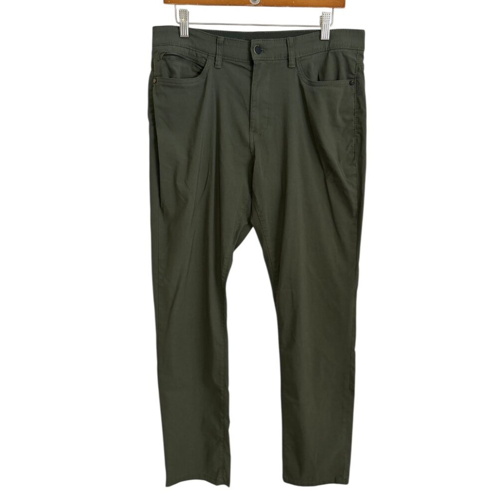 Copper & Oak Mens All Day Tech‎ Pants Green Size 34 x 32 Style K2F901 Stretch